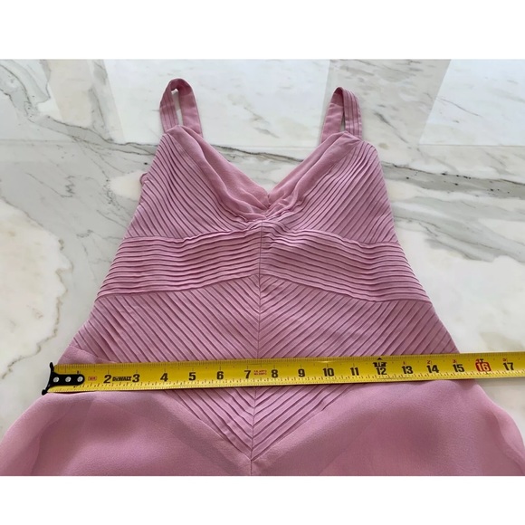 NICOLE MILLER COLLECTION DUSTY PINK SILK LONG DRESS 4 NWTS! - Picture 6 of 11